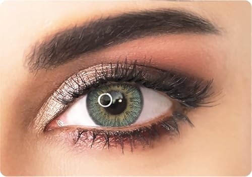 ADORE - Nicht-graduierte farbige Kontaktlinsen TRI TONE - Vierteljahres-Kontaktlinsen + Gratis-Halter - Farbige Linsen (LIGHT GREEN/TRI TONE)