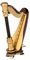 Miniatur Holz Harfe Deko Magnet, 3 1/5,1 cm