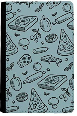 beatChong Seta De Queso De Pizza Alimentos Monedero De La Tarjeta Caso De La Cubierta Cartera De Viaje De Pasaporte