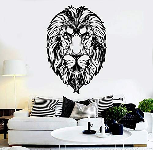 myrockshirt Wandtattoo Aufkleber Lion Head Tribal Art Predator Tier für alle glatten Flächen UV&Waschanlagenfest Auto Stick