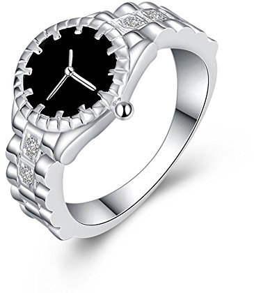 PULABO Anello orologio anello orologio regalo anniversario matrimonio anello ornamento mano matrimonio fidanzamento aperto semplice festa di compleanno leggero carino popolare squisita lavorazione,