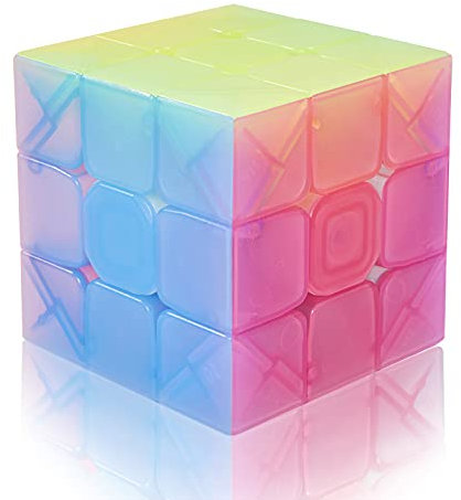 ROXENDA 3X3 Zauberwürfel 3X3X3 Speed Cube, Schneller Als das Original,56mm Classic Size (Gelee)
