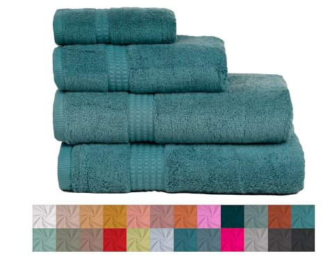 TRAMAS+ 6er-Set Premium Handtücher 700 g, 100% Baumwolle, 4 Handtücher 50x100 cm und 2 Badetücher 70x140 cm, extra weich, schnelltrocknend und sehr saugfähig - Mintgrün