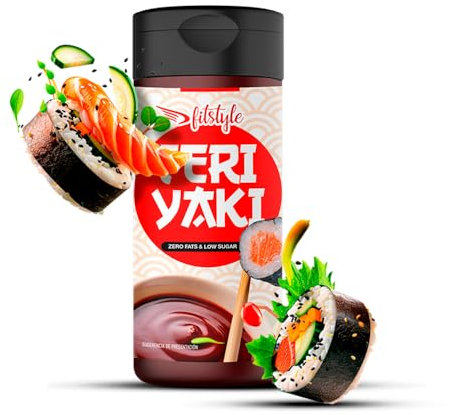Salsa Teriyaki 0% FITstyle 280ml | Sin azúcar y sin grasas | Textura espesa y sabor intenso | Apto para dietas