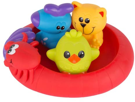 Playgro Juguete de baño 3 amigos flotantes, impermeable/sin suciedad