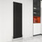 Radiator Horizontal Vertical Designer Flat Panel Central Heating Radiator 1800mm Height (1800x408mm Single, Black)