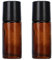 2Pcs 50ml/1.7oz Amber Glass Deodorant Roller Bottle with Plastic Roller Ball & Black Lid Deodorant Bottles Essential Oil Roller Bottles Empty Deodorant Container for Essential Oils Deodorant