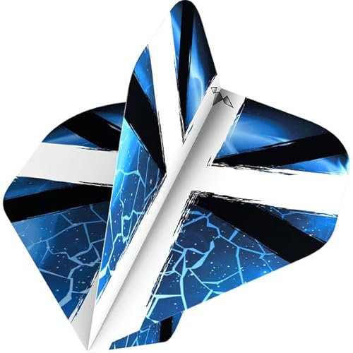 Mission Darts | Josh Rock 'Blue Rock' Dart Flights | 100 Mikron Premium Extra Stark Standard No2 | 10 Sets (F3941)