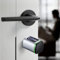 YoumiAI TT Lock BLE Smart Türschloss für Euro Zylinderschloss,elektronisches Schloss,Fingerabdruck IC Karten schlüssel,TT Lock Entriegelung (Silber, 35/35 70mm)