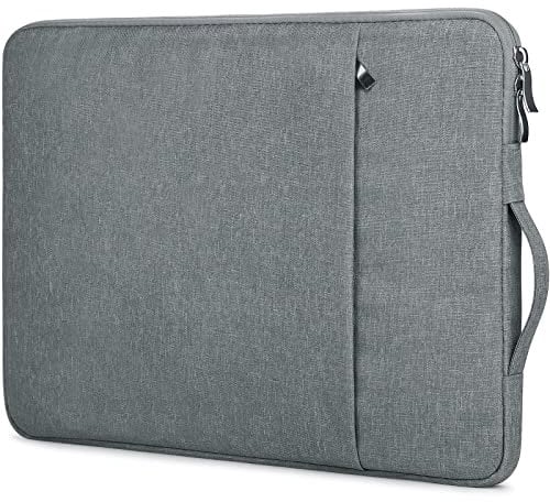 Januts 14 Inch Laptop Sleeve Waterproof Shock Resistant Laptop Case with Handle Lightweight Computer Bag with Accessory Pocket Carrying Case Compatible with MacBook Pro HP Dell Lenovo Asus, Dark Grey