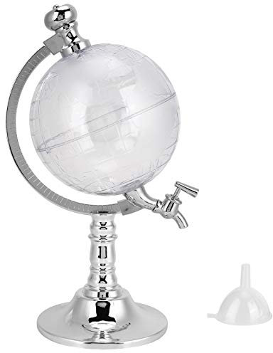 Tyenaza 1.5L Liquor Dispenser, World Globe Shaped Beer Beverage Drink Pourer Storage Container, Wine Dispenser Fit for Home Restaurant Bar Club Party