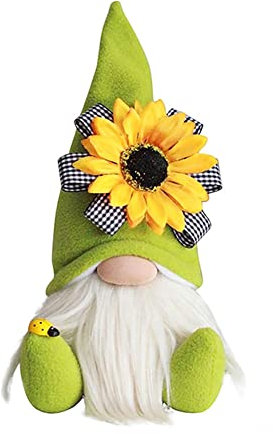 ISAKEN Zwerg Puppe Deko GNOME Figuren Plüsch Wichtel Ornamente Bauernhaus Weihnachtsfiguren Oster Sommerdekoration Geschenk Frühling Sommer Muttertag Garten Geschenke