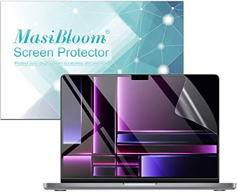 2-Pcs HD Displayschutzfolie für MacBook Pro 14 Zoll A2992 A2918 A2779 A2442 freigegeben in 2023-2021 mit M3 M2 M1 Max/Pro Chip Touch ID 5H Anti-Scratch Screen Protector