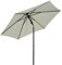Outsunny Gartenschirm neigbar gerader Sonnenschirm mit Handschub mit Belüftung Metall Polyester High Density 180g/m² Abm. Ø 265 x 235H cm hellgrau