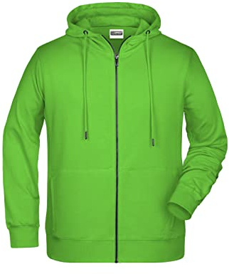 James & Nicholson Herren Hoody Sweatjacke - Sportliche Sweatjacke aus Bio-Baumwolle