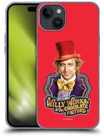 Head Case Designs Offizielle Willy Wonka and The Chocolate Factory Gene Wilder Grafiken Gelhülle [Militärischer Schutzgrad] Kompatibel Mit Apple iPhone 15 Plus Und Kompatibel Mit MagSafe
