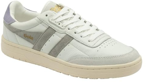 Gola Falcon Damen-Sneaker, Weiß/Hellgrau/Lavendel, 40 EU