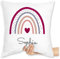 Kissen 40x40 Zierkissen - Regenbogen Regenbögen - 40 x 40 cm - Weiß - Rainbow Sophia kissenhülle personalisierte Name und Herz