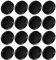 sourcing map 16Pcs Mason Jar Lids, 86mm/3.39 Wide Mouth Tin Plate Caps Leak Proof for Canning Jars Kitchen Storage (Black)