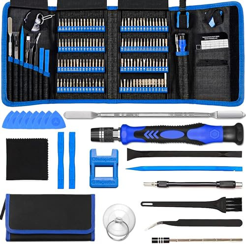 142 en 1 Juego Destornilladores Precisión, Herramientas Bricolaje de Mini Destornilladores, Kit Reparacion Moviles con 120 Puntas de Precisión, Extractor de Tornillos Multifunción
