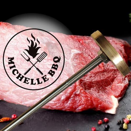 Personalisierte Brandeisen Für Fleisch, Individuelle Brandeisen Stempel Für Steak, Brandeisen Stempel Für Lebensmittel BBQ Brötchen Holz