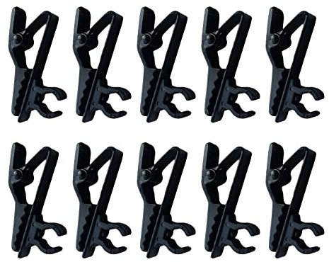 Badiman 10 Pcs 8mm Microphone Lapel Tie Mic Metal Clip Holder