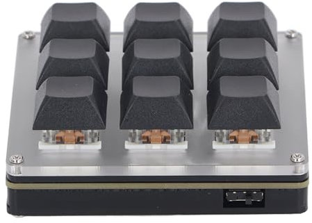 SEAFRONT Tastiera da Gioco Meccanica a 9 Tasti Mini Tastiera USB LED Tastiera in Materiale ABS Tasti di Scelta Rapida USB 2.4G Tastiera Meccanica con una Sola Mano Tastierino