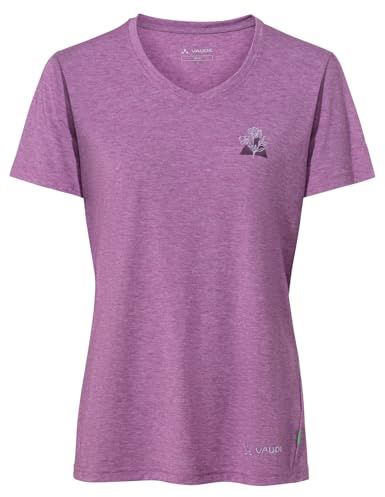 VAUDE Women's Skomer Print T-Shirt III, Weiches Damen T-Shirt zum Wandern und für den Alltag, Magenta, 48