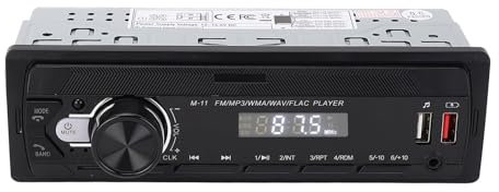 Ricevitore Autoradio, Lettore MP3 da Incasso per Auto USB 12V Singolo Din per Auto