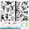 craspire 2 Stil Pflanzenfee Stempel Blumen Schmetterling Gras Silhouette Wiederverwendbare PVC Gummistempelsiegel Für Die Kartenherstellung Journaling Dekoratives Scrapbooking Zubehör Halloween DIY