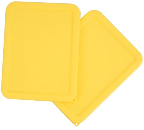 LUVCOSY 6 Cup Rectangle Silicone Storage Cover Lids Replacement for Pyrex 7211-PC Glass Bowls, (Container not Included) 2 Pack, Microwave, Dishwasher and Freezer Safe