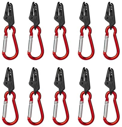 Smileshiney Heavy Duty Tarp Clips, Waterproof Crocodile Mouth Canopy Clamps, Multipurpose Secures Tarp Clips Clamps for Swimming Pool, Cover Awnings, Outdoor Camping, Caravan Canopies