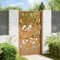 Gecheer Cancello,Singolo,da Giardino,Esterno,in Acciaio,Ruggine,Design Luminoso,105x180 cm,Cancello per Recinzione,Cancello in Acciaio,Cancello Singolo,Cancello da Esterno