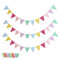 Wimpelkette Outdoor Pastell 3 Stück 5M 12 Flaggen Wimpelkette für Matschküche Wimpelkette Geburtstag Hochzeit Weihnachten Party Girlanden Kinderzimmer Deko Einschulung Gartenparty Outdoor Wimpelkette