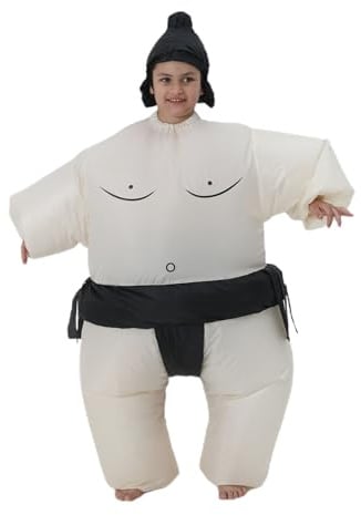 JOYBRO Aufblasbares Sumo Kostüm, Lustiges Sumoringer Kostüm, Perfekt für Halloween, Weihnachten, Karneval, Fasching, Cosplay und Mottopartys