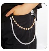 BelleFlair Schichtige Hosenkette, Modische Straßenjeanskette, Wallet Chain Punk Accessoires Gothic Accessoires Für Herren Damen