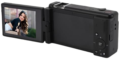 SUNGOOYUE 80MP 5K Digitalkamera Vlogging YouTube Content Creator Creator Kamera mit 2,8 Zoll 180 Grad Flip -Bildschirm 5 Achse Gyro Anti Shake AF für Fotografie -Videografie (Black)