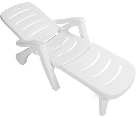 ZYLARUM Folding Lounge Chair | Lightweight Weatherproof Beach Chair for Outdoor/Camping/Pool | Portable with Wheels & Reinforced Back | 495.6oz Plastic