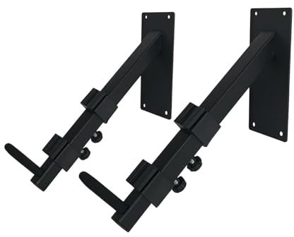 perfeclan 2 Stück Keyboard Ständer, Doppelstrebig Keyboard Ständer, Hakenhalterung für elektronische Keyboards, verstellbar Keyboardständer, Wandhalterung Zubehör für Gitarrenständer, E-Gitarren