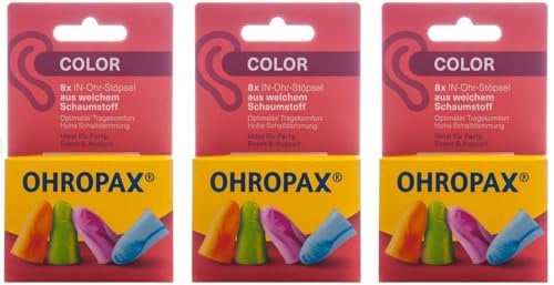 OHROPAX Color Schaumstoff Stoepsel (3x 8 Stück)