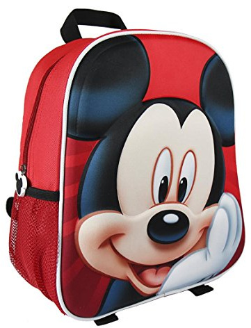 Kidz Corner Mickey Kinder-Rucksack, 75 cm, 67 liters Mickey Mouse Rucksack Kinder Disney Mickey Mouse Schulrucksack für Kinder rot
