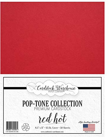 Cardstock Warehouse Kartonpapier, 21 x 28 cm, 29,5 kg, Rot, 50 Blatt