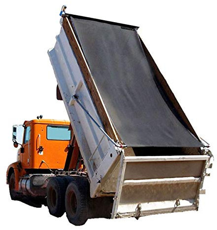 leaveshade Bâche en maille pour camion à benne basculante, 2,1 x 3,6 m – Housse robuste avec poche de 15,2 cm – Sangle renforcée à double couture anti-déchirure, œillets en laiton épais (noir)