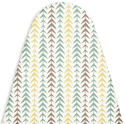 Encasa Homes di ricambio Copri asse da stiro con imbottitura in feltro da 3 mm, coulisse di serraggio (si adatta a schede Medium di 125 x 39 cm) riflettente al calore, stampato - Multifreccia