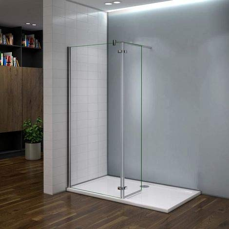 AICAit Walk-in parete 90x200cm, barra stabilizzatrice 140cm