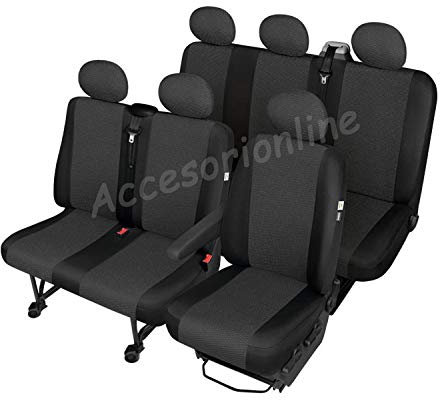 Accesorionline Sitzbezüge für Renault Trafic III ab 2015, hochwertig, 6-Sitzer