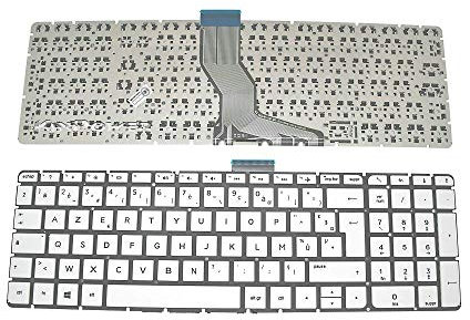 KinPower Clavier Azerty Français Compatible avec HP Pavilion Gmaing 15-AK Blanc