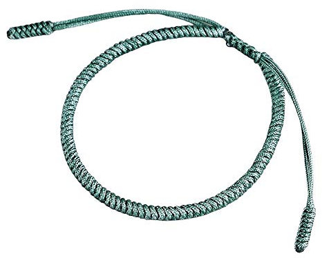 EXINOX Tibetanisches spirituelles Armband, für Damen und Herren, handgefertigt, traditioneller buddhistischer Knoten türkis