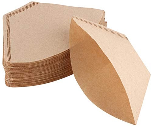100 Stück Cone Coffee Paper Verwendet in Filterbecher-102, Kaffeefilter für 1-4 Tassen, Filtertüten für Kaffeemaschine und Handfilter, 100 Blatt Einwegkaffeefilter Naturbraun Ungebleicht