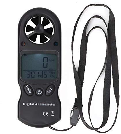 Handheld Windmesser, 3-in-1Hand Multifunktions Hygrometer - Handheld Digital Thermo-Hygrometer Anemometer, Modell TL-300, Präzise Messung der Windgeschwindig für HLK-Segeln/Surfen/Drohne